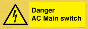 Danger AC Main switch 